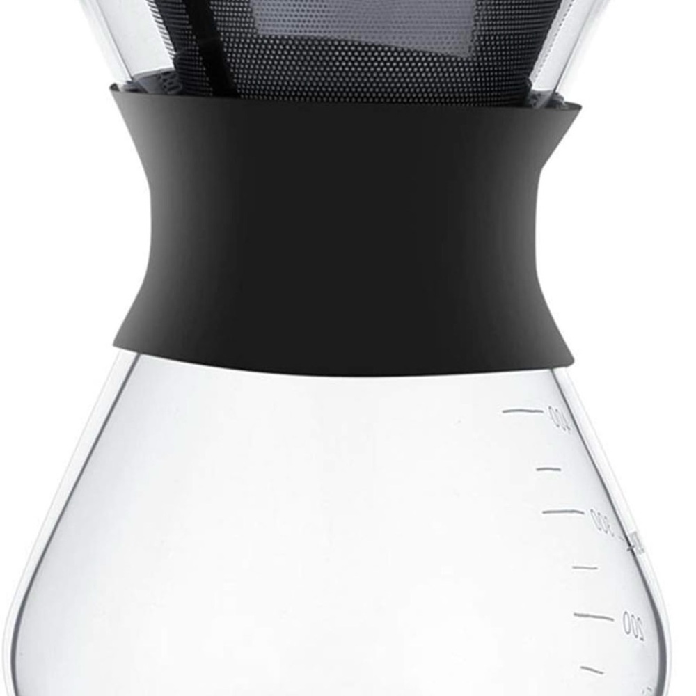 Black and Clear Glass Coffee Maker